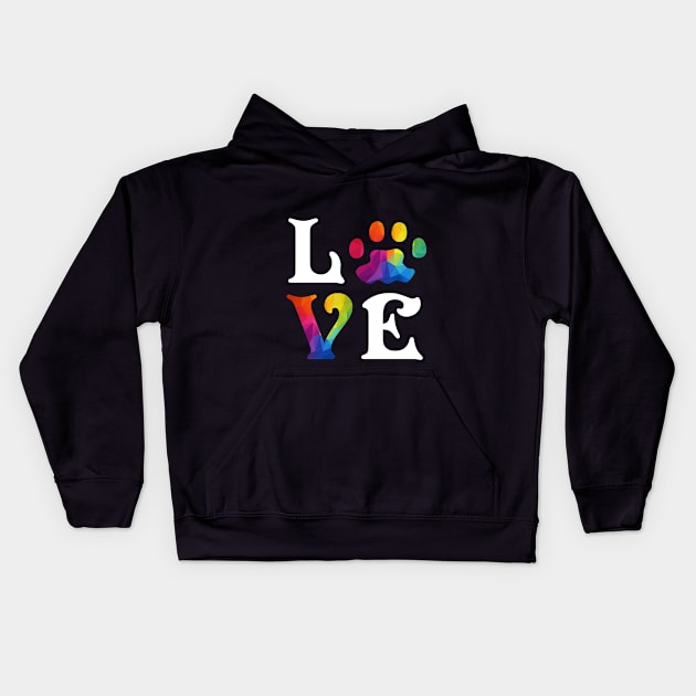 Dog Love LGBT, Gay, Lesbian Pride Kids Hoodie by vicentadarrick16372